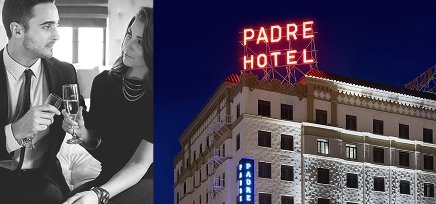 Hotel Night view with couples